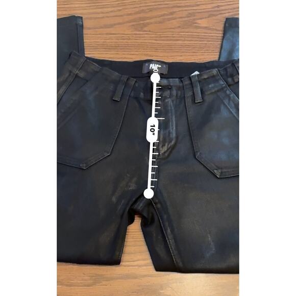 Paige jeans Mayslie Straight Ankle in Black Fog Luxe Coating size 29 (US 8) - Picture 7 of 11